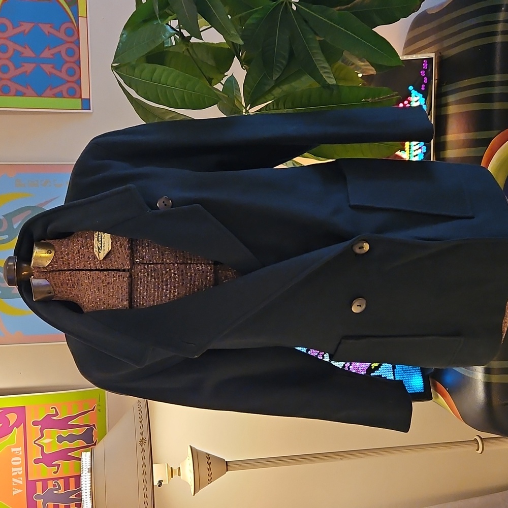 Vintage 1980s Wool Cassidy Coat Jacket Hunter Forest Green Hand Tailored Size 2